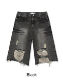Rica Washed Damaged Bermuda Denim