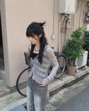 Tutu Gray Washing Denim Wide Pants