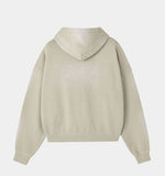 WASHED CROP HOOD ZIP-UP