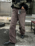 Cat washed corduroy pants