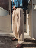 Basel Two-Tuck Corduroy Wide Pants