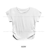 Lucy Shirring Spandex Cap Short Sleeve