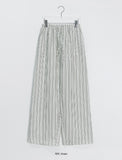 [unisex] Bledden Stripe Banding Wide Pants