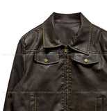 Snug Vintage Cropped Leather Jacket