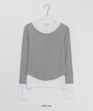 Lou color matching layered long sleeve tee