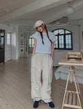 Maple Peach Cargo Wide Pants