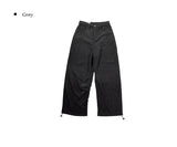 Forcial Brushed Corduroy String Wide Pants