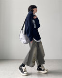 Marble Gray Crop Denim Pants