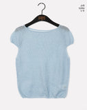 Beool summer see-through wool cap sleeve short-sleeved knitwear