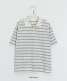 Caldis Stripe Collar Short Sleeve Tee