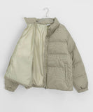 [unisex] Hyokan Check Color Matching Wellon Padding Jumper