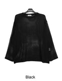 Kudeu mesh long sleeve knit