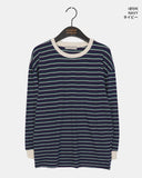 Ratto Stripe Color Matching Long Sleeve Sweatshirt