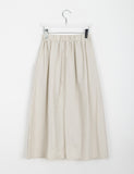 Ryuhi nylon banding pocket ribbon long skirt