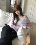 Soft Summer Raglan One-Shoulder Long Sleeve