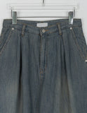 Otsui Pintuck Summer Washing Wide Denim Pants