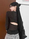 Back cutslim long sleeve