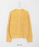 Cowzen Mix Color Round Knit Cardigan