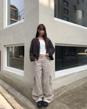 [MADE] Inkoo Color Matching Pocket Cargo Wide Long Pants