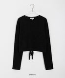 Ikuro Crop Knit Long Sleeve Tee