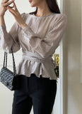Viola Strap Satin Wrap Blouse