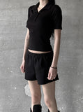 Half sleeve collar tee