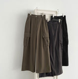 Two-way brushed pintuck long wide jogger high quality pants