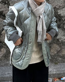 Vintage Round Quilted Half Jumper