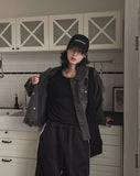 Kuden damage crop denim jacket