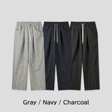 Seilen Stripe Banding Wide Slacks