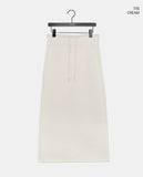 [Brushed] Withy Banding Strap Pile Long Skirt