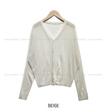 [U-BASIC] Sijeu See-Through Summer Knit Cardigan