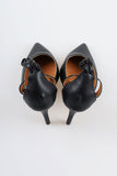 Strap stiletto heel