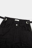 Trap side zipper parachute cargo pants