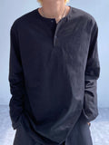 Henry Neck Silket Loose T-Shirt