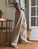 Marid Linen Two-Tuck Slacks