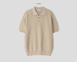 Ice Silk Incision Collar Knit