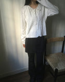 Come Bokashi Pearl Ribbon Knit Cardigan