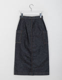 Cotiva Raw Denim Cargo Long Skirt