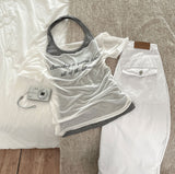 Slim Fit Stripe Halterneck Sleeveless