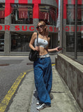 B-point balloon denim pants