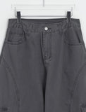 [unisex] Collet Pigment Curved Cargo Balloon Wide Pants