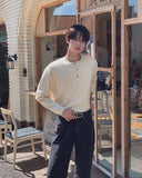 Cannon More Henley Neck Knit