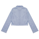 PINTUCK STRIPE CROP SH