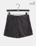 Soyan Dot Ribbed Velvet Short Pants