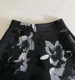 Blin Neoprene Flower Jacquard Flare Skirt
