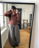 Jenna Star Cubic Pocket Balloon Fit Cotton Long Pants