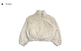 Jad mink fur zip-up