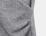 Jinu Sleeve Button Ribbed Wrap Hoodie
