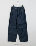 Seika raw denim balloon parachute wide pants